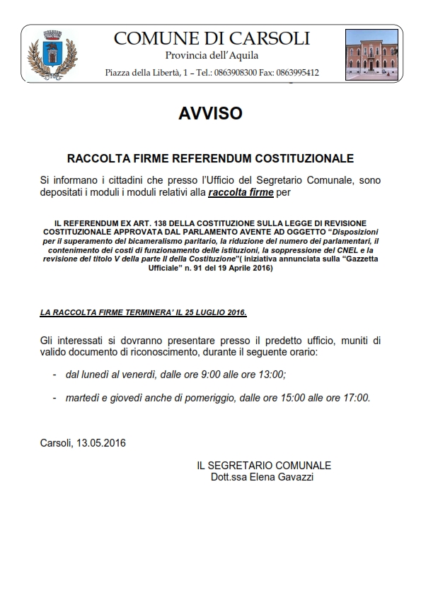 Referendum Costituzionale