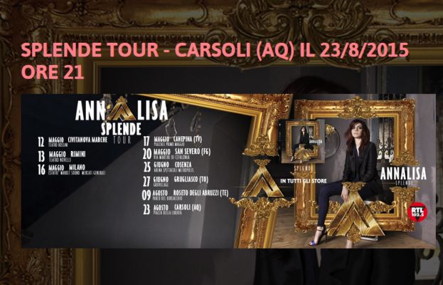 ANNALISA CON "SPLENDE TOUR" A CARSOLI IL 23 AGOSTO PER SANTA VITTORIA(VIDEO)