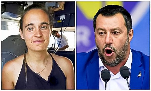 Rackete, Salvini