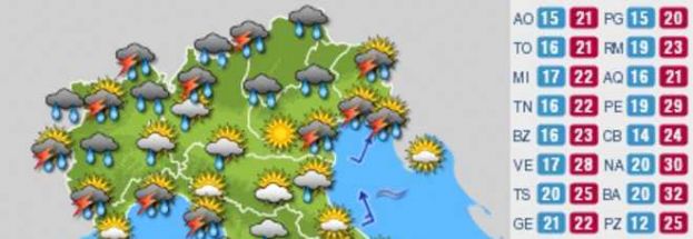 METEO,"AMNESIA" PORTA FREDDO E TEMPORALI:MA DA GIOVEDI' TORNA L'ESTATE