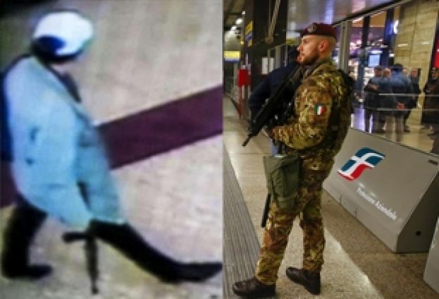 ROMA , ALLARME A TERMINI PER UN UOMO FERMATO CON UN FUCILE GIOCATTOLO : FERMATO E RILASCIATO