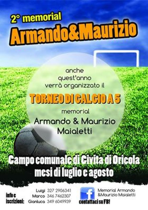 TORNEO DI CALCIO A 5 IN MEMORIA DI ARMANDO E MAURIZIO MAIALETTI