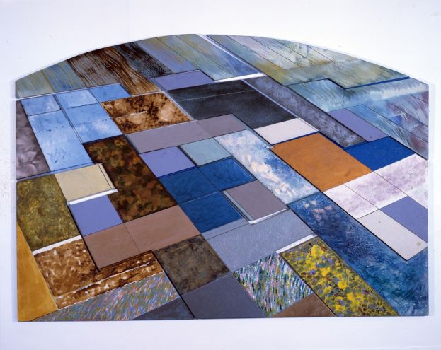 Renato Mambor, Tappezzamento a pezzi, 1993, ver rid